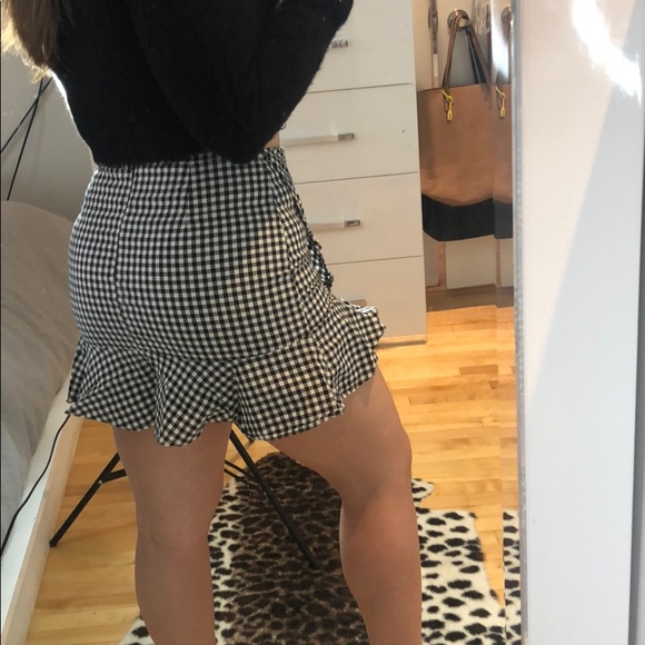 Gingham print peplum skirt - Picture 2 of 4